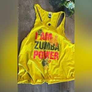 Zumba Sleeveless Yellow Tank Top